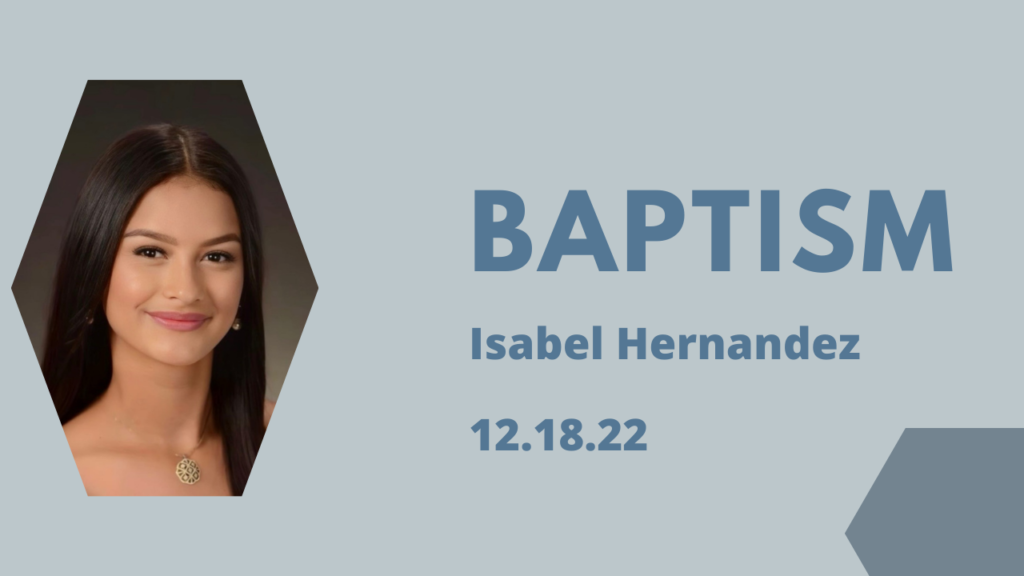 Baptism-  Isabel Hernandez